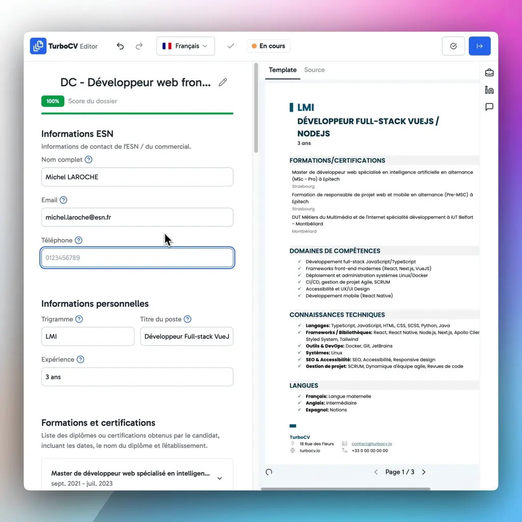 Export et partage facilités